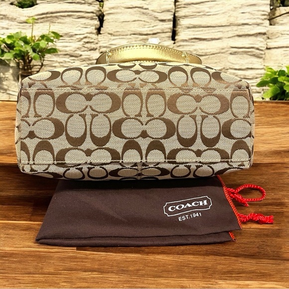Coach Penelope Signature Jacquard Tote Bag Carryall W/ Original Dust Bag EUC - Picture 7 of 14